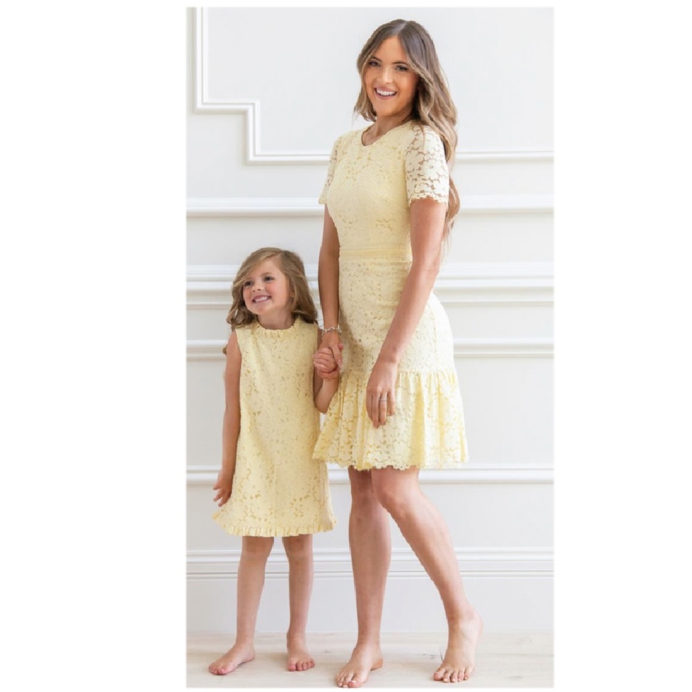 Rachel Parcell Yellow Lace Dress